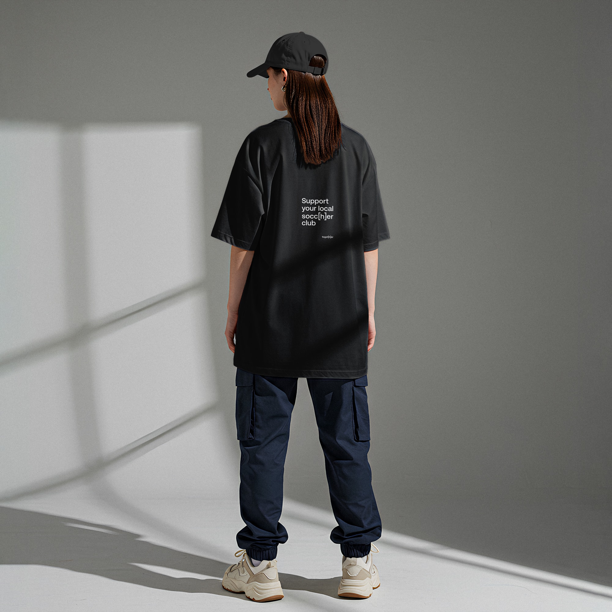 Support[h]er Tee Black - Back